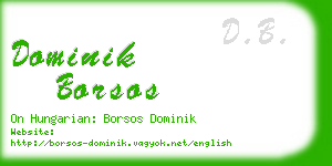 dominik borsos business card